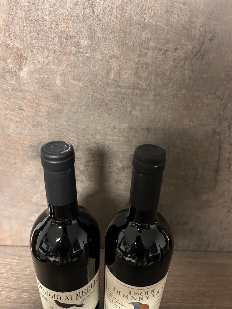 2016 Poggio ai Merli & 2016 I Sodi di S. Niccolo, Castellare di Castellina - Toscana IGT - 2 Flasker (0,75 L) #2.1