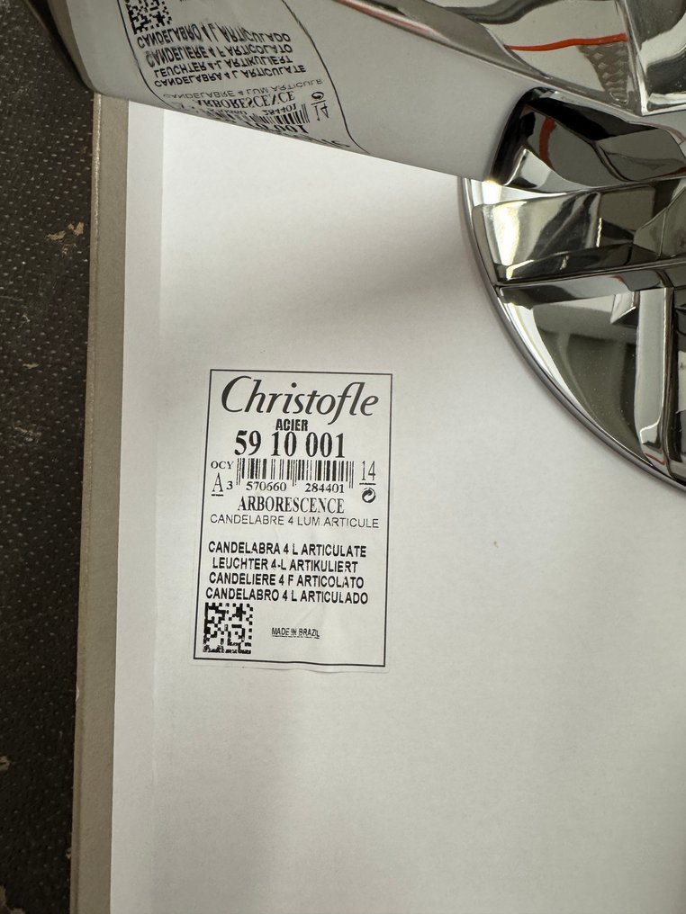 Christofle - Ora Ito - Kandelabr Arborescence - Stal - Candélabre na cztery świece. #4.3