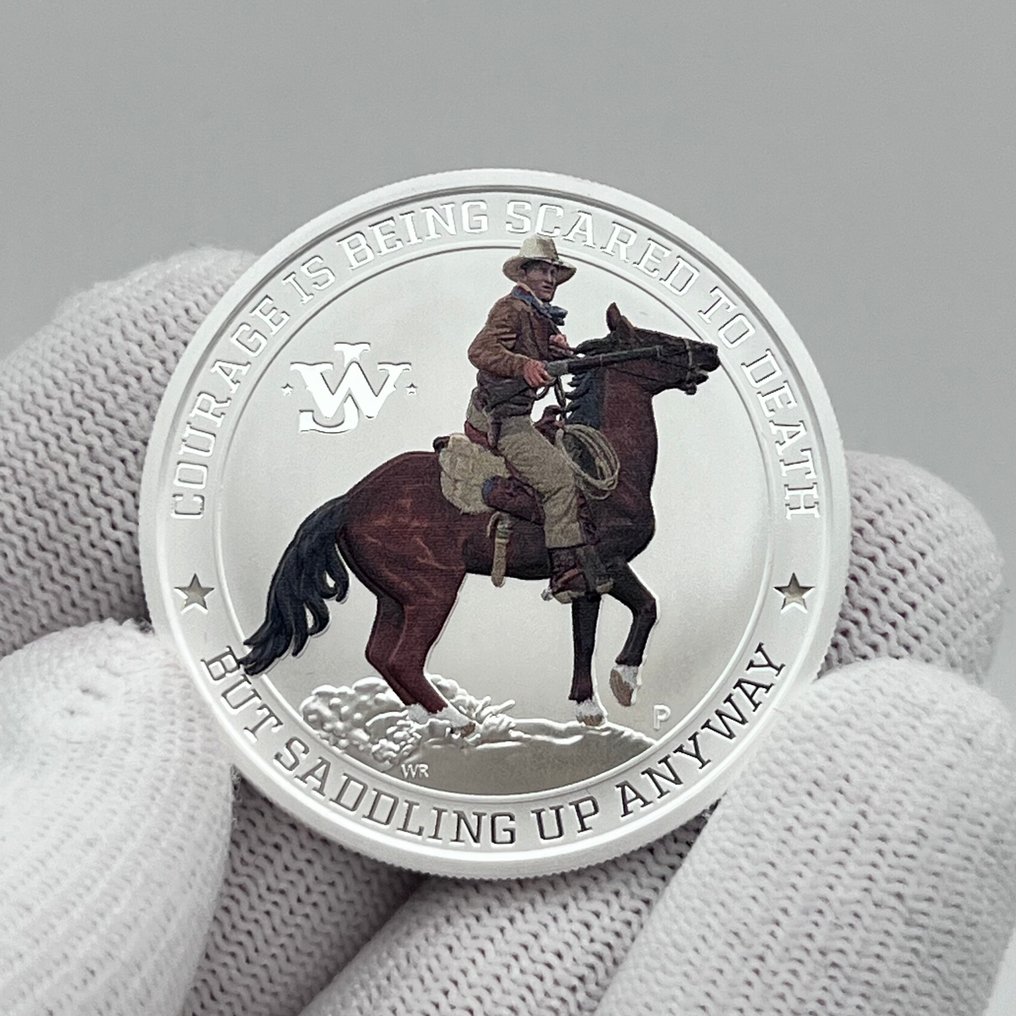 Tuvalu. 1 Dollar Tuvalu 2021 - John Wayne Silver coin 1 oz - Ag999 (Sem preço de reserva) #1.0