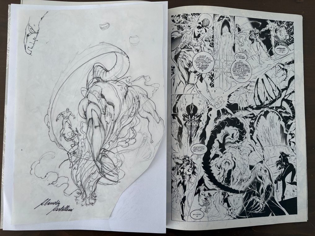 Claudio Castellini - 1 Original preliminary drawing - The Silver Surfer - Il buio oltre le stelle - 1995 #1.0