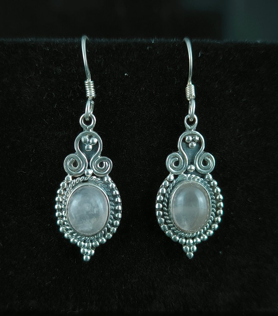 Quartzo - Prata - Brincos - Brincos de prata de lei #1.0