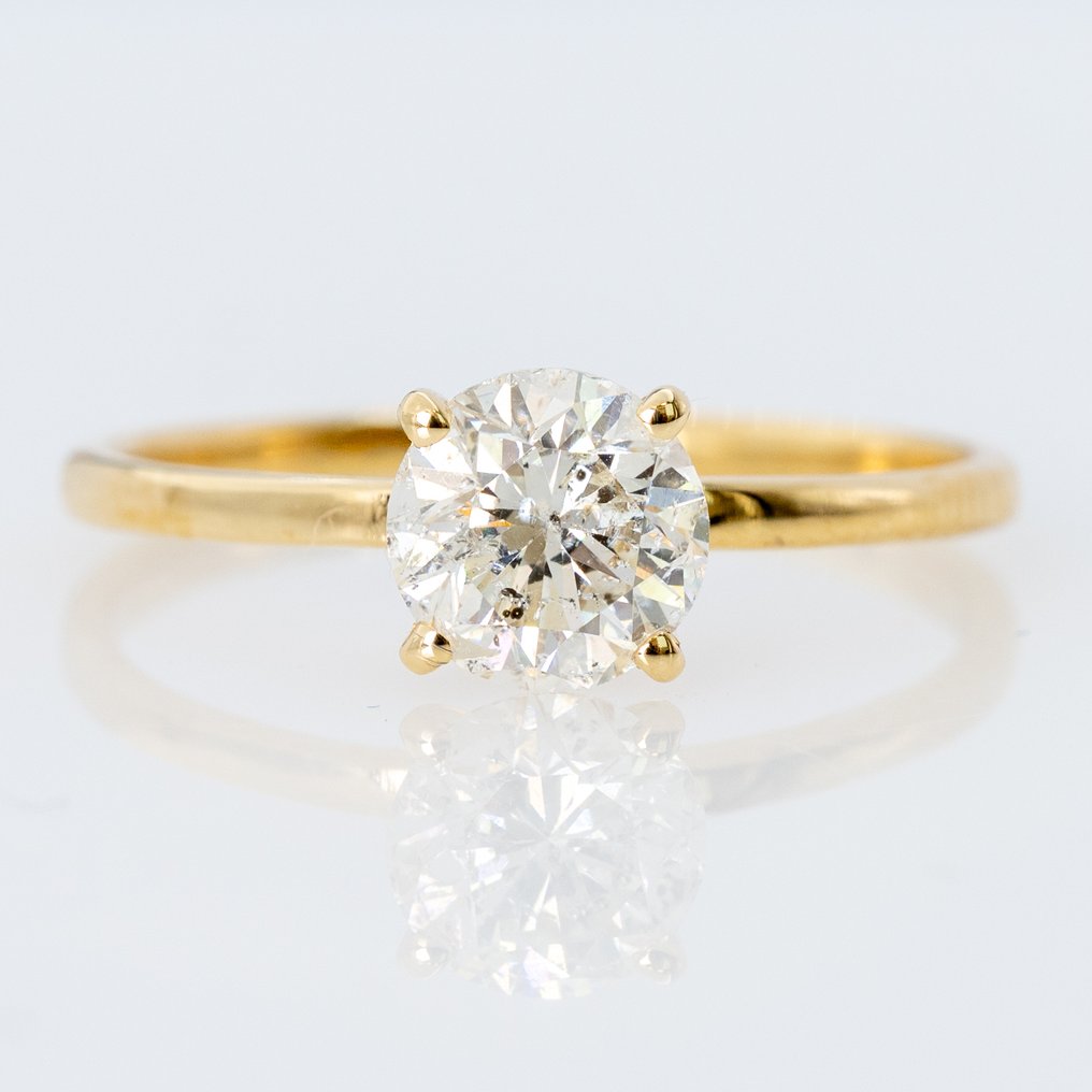 沒有保留價 - 戒指 - 18 克拉 黃金 - 1.00ct. tw. 鉆石 (天然) - GWLab #1.0