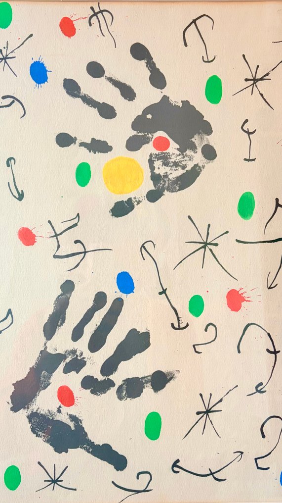 Joan Miro (1893-1983) - Composition aux mains #4.3