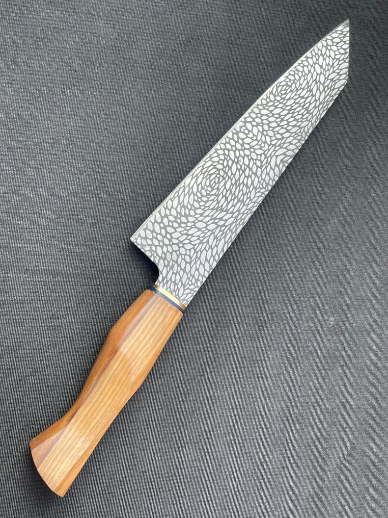 Μαχαίρι κουζίνας - R440 - Χάλυβας, Ορείχαλκος, Ξύλο - Ισπανία - μαχαίρι Gyuto σεφ #4.3