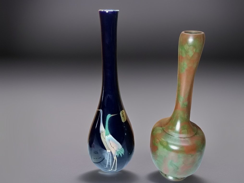 花瓶 - 陶瓷, 青銅色 - 日本 - H28cm 5件铜制花瓶  (沒有保留價) #4.3