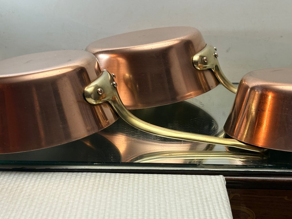 Pande (3) - COOK DRIE professionelle pander - Kobber, Inderside RVS #2.1