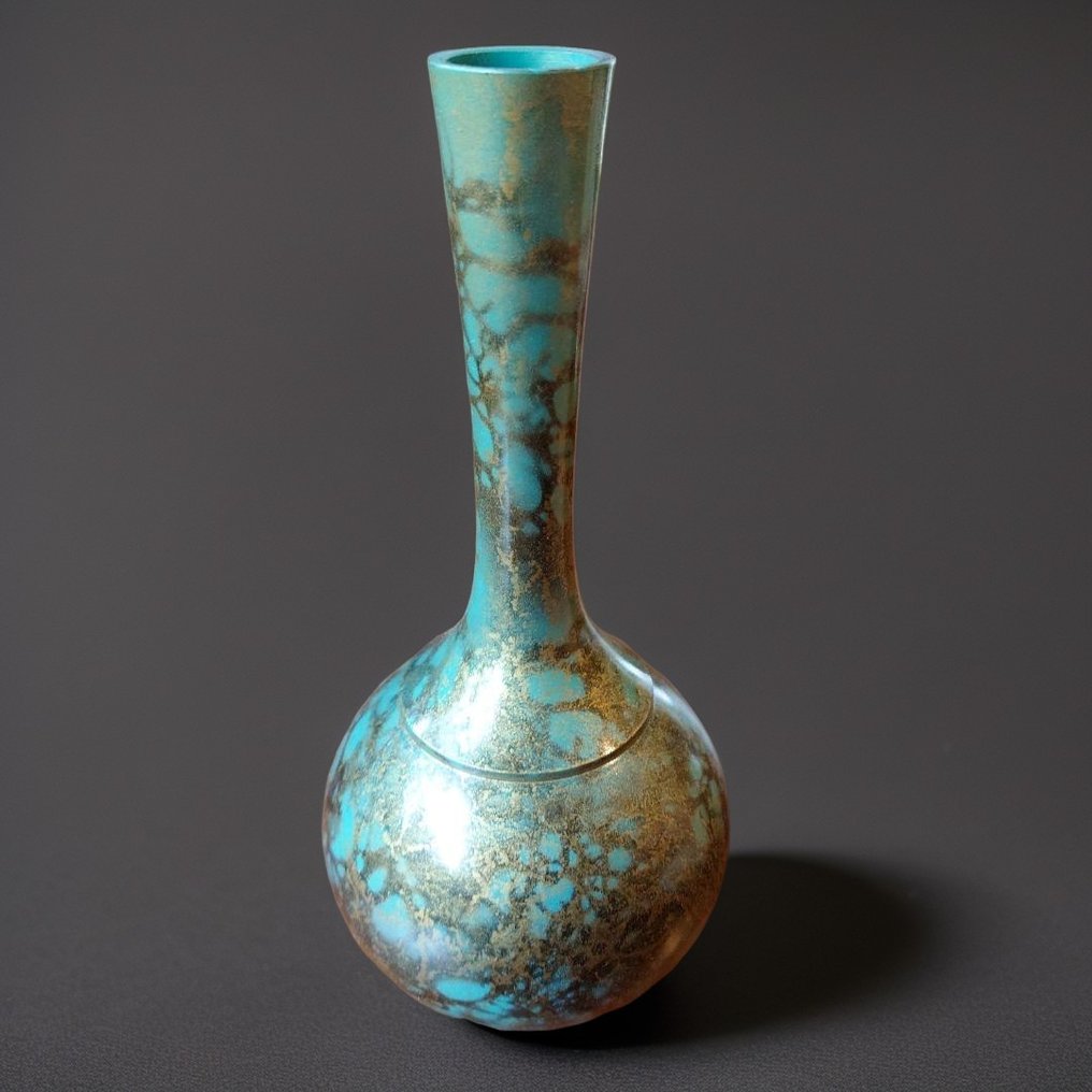 花瓶 - 青銅色 - 日本 - H22cm 高冈铜花瓶 (沒有保留價) #2.1