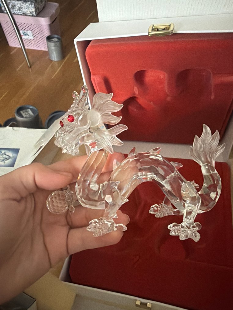 Swarovski - Statuetta - SCS - Annual Edition 1997 - Dragon - 208398 - Boxed + Certificate - Cristallo #1.0