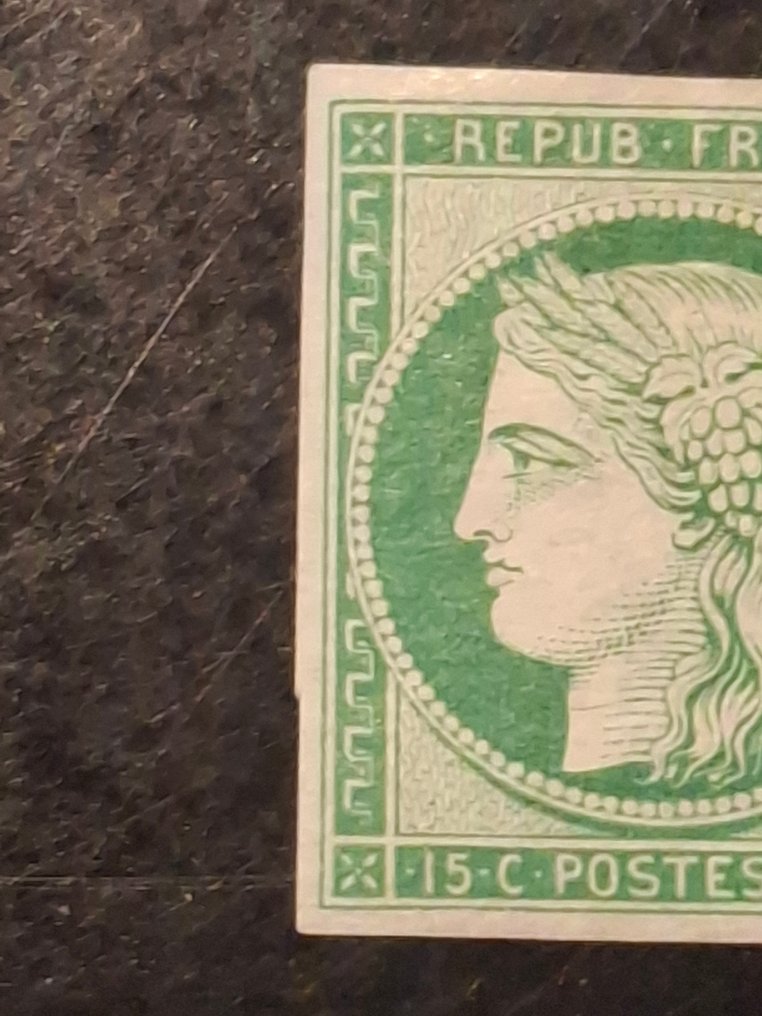 法國 1849/1849 - Ceres N° 2 全新精美再版，1862年签名版 #1.0