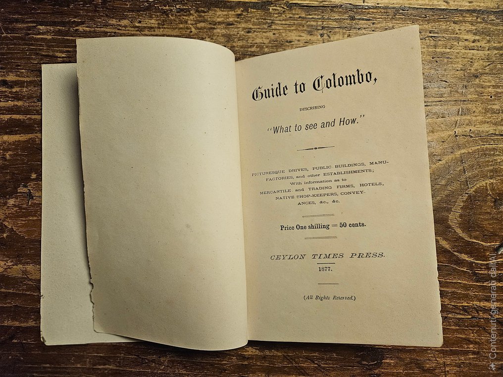 Ceylon Times Press - Guide to Colombo describing what to see and how - 1877 #2.1