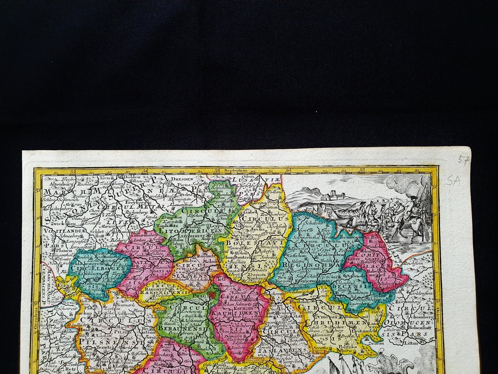 Europa - Czech Republik / Baltic Sea / Bohemia / Poland / Lithuania / Prague / Silesia / Brno / Moravia; Matthaus Seutter - Bohemiae Regnum - 1721-1750 #2.1