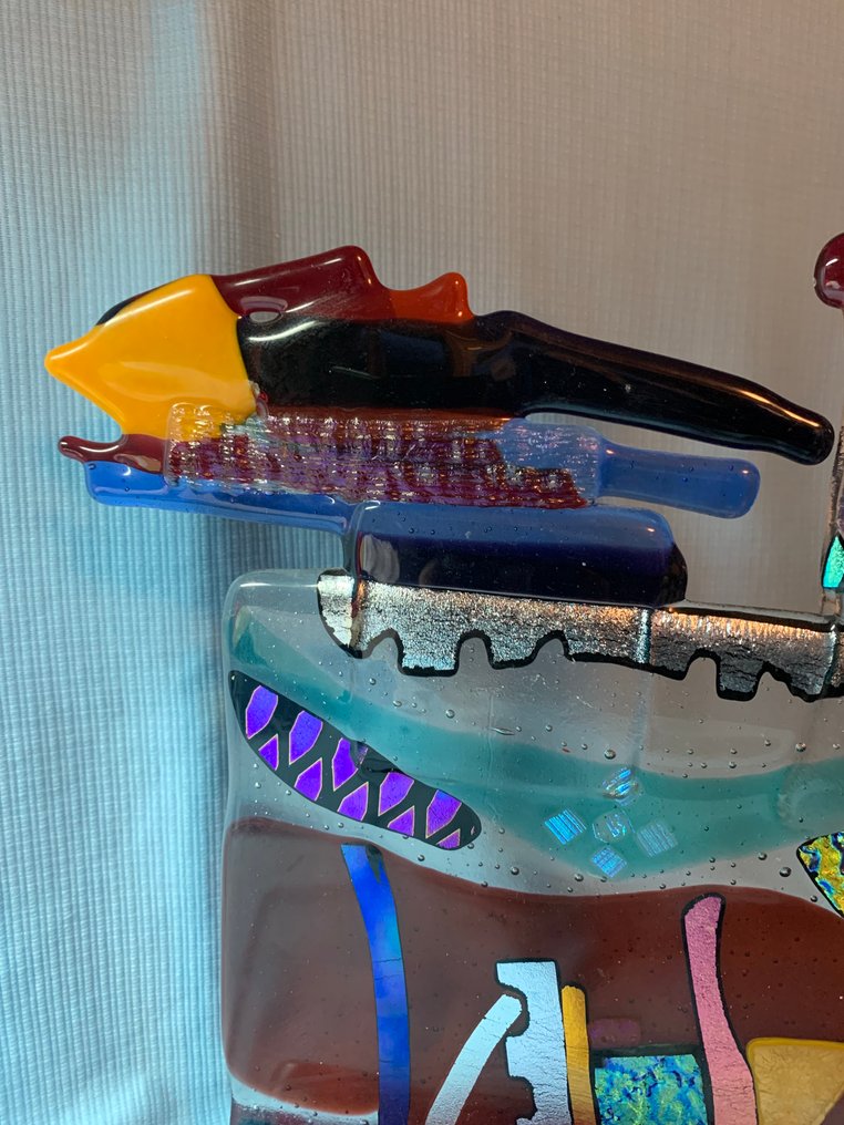 Bert Grotjohann (1939-) - Γλυπτό, Abstract - 39 cm - Γλυπτό από γυαλί, Γυαλί #2.1