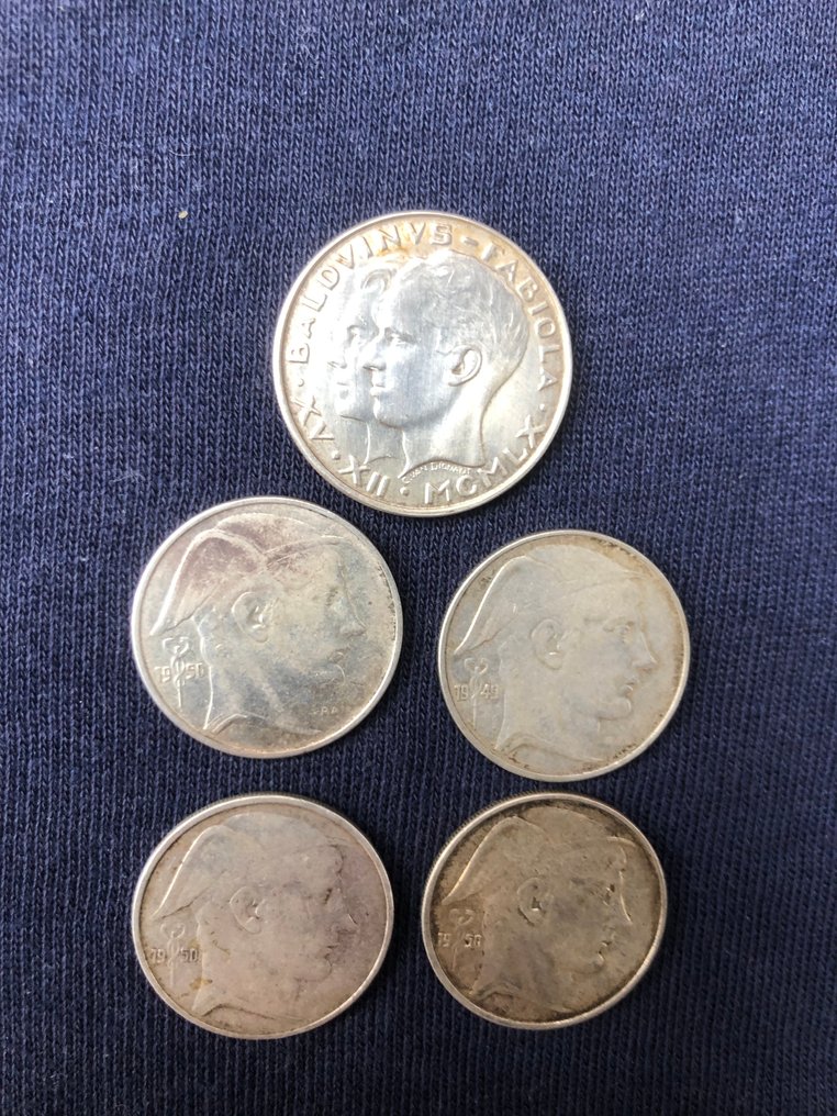 Βέλγιο. Boudewijn. Franc 5 stuks 1949/1960 (χωρίς τιμή ασφαλείας) #3.2