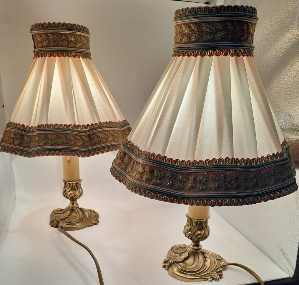 Lampe - Tekstil, Legering - Lampes lysestaker #1.0