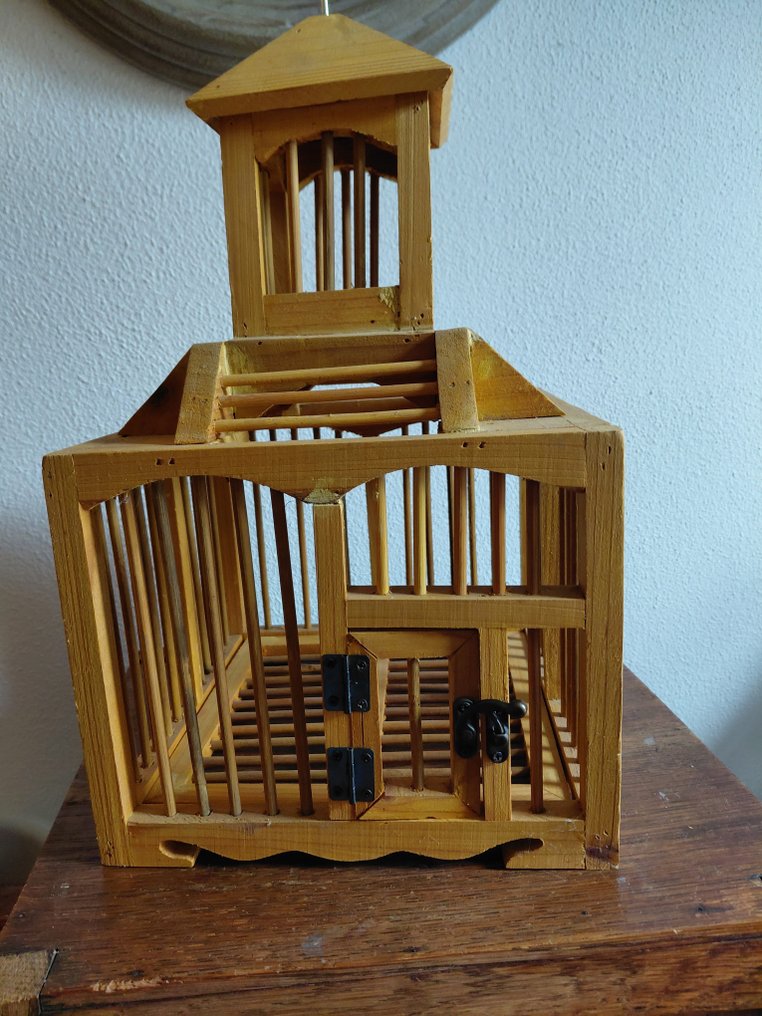 Antigo Gaiola para pássaros - Madeira #1.0