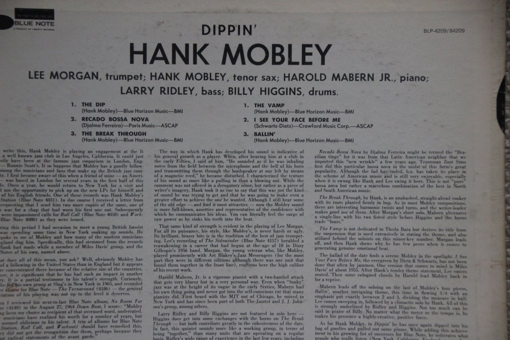 Hank Mobley - Dippin' - Δίσκος βινυλίου - Stereo, Reissue - 1970 #4.3