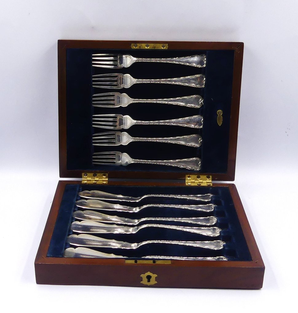 Barker Brothers England - Pudełko (13) - Napoleon III w pokryciu na deser, Drewno, Posrebrzany #3.2