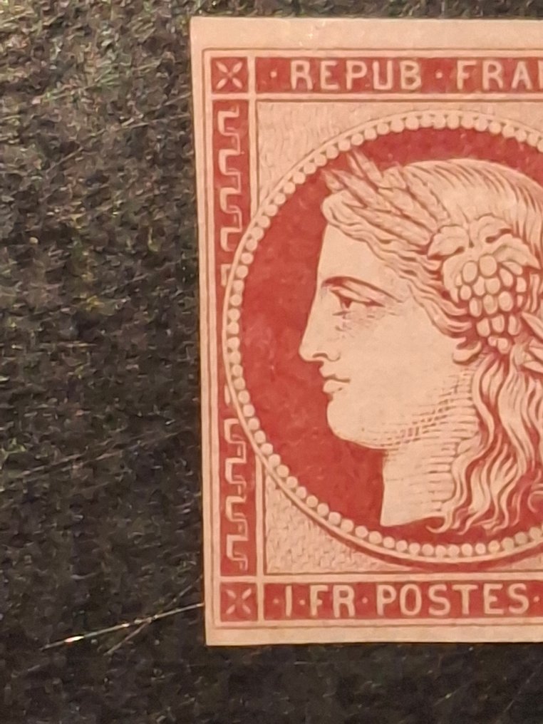 法國 1849/1849 - Ceres N° 6f neuf * 1862年再版 极佳的证明 #1.0