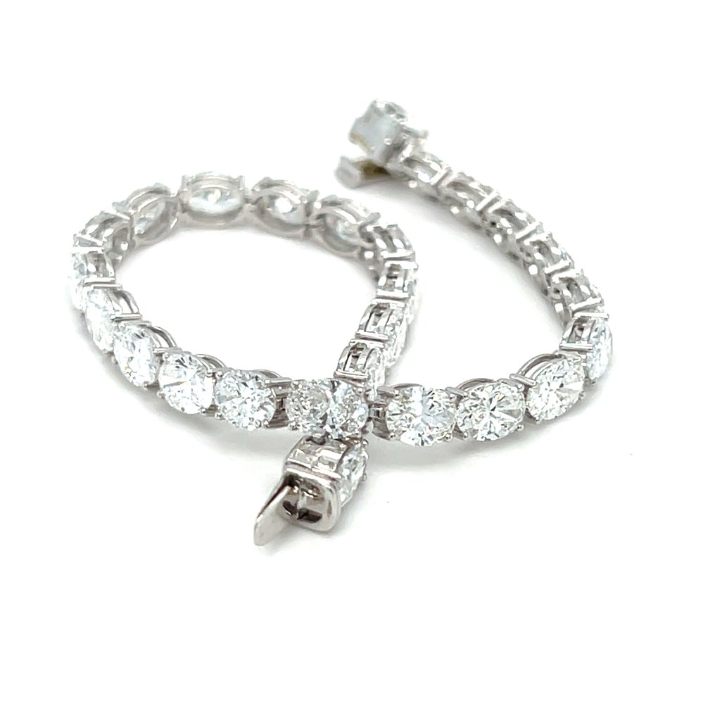 手镯 - 14K包金 白金 - 14.49ct. tw. 钻石 (实验室培育) #4.3