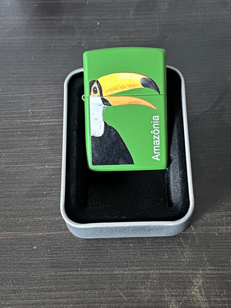 Zippo - B19-Amazonia poison green mat Zippo - Sem preço de reserva - Isqueiro - Aço #2.1