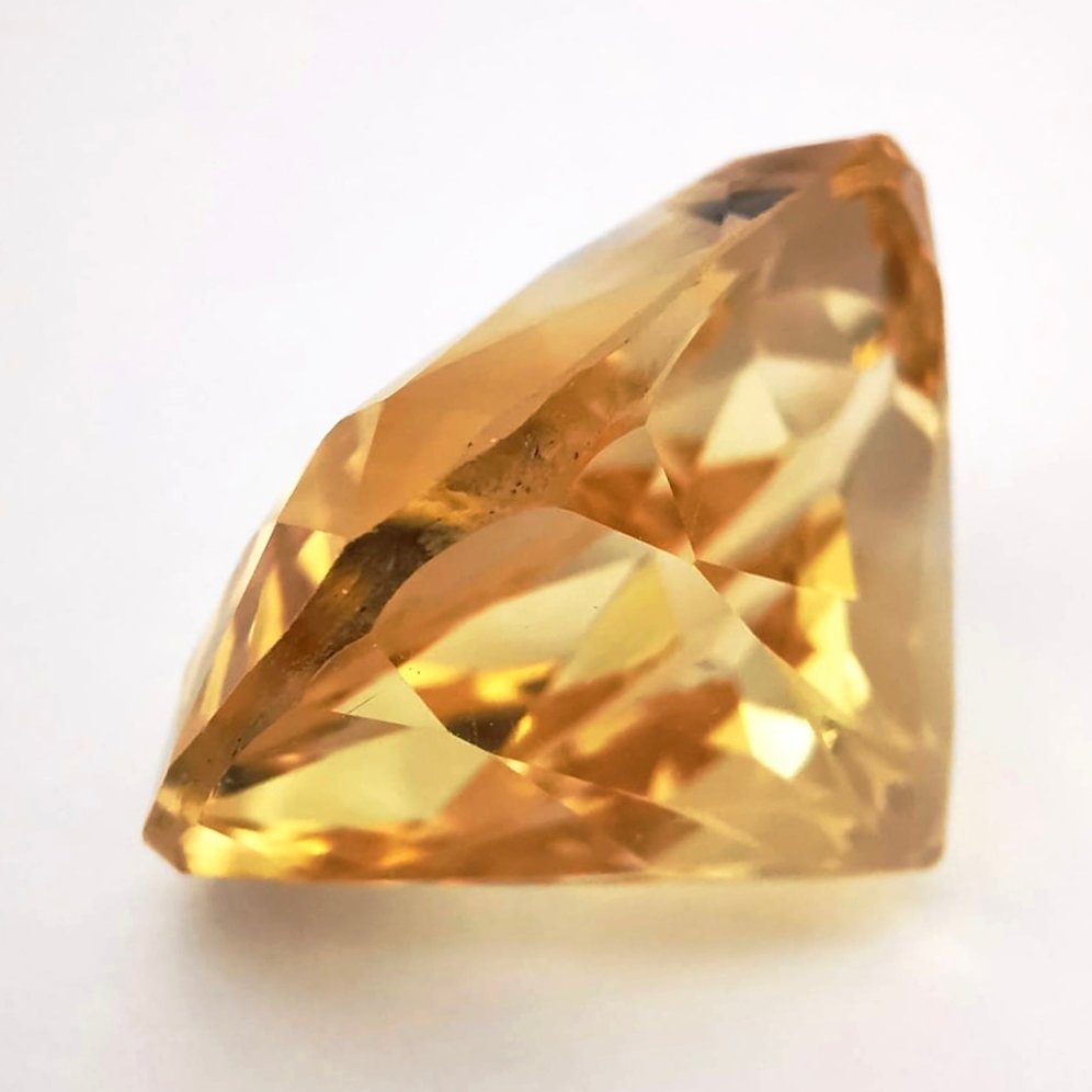 Senza prezzo di riserva Quarzo citrino - 26.17 ct - Antwerp Laboratory for Gemstone Testing (ALGT) - Taglio di fiori, giallo arancione #1.0