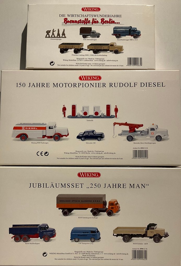 Wiking 1:87 - Machetă camion (3) - 3x seturi ambalate #1.0