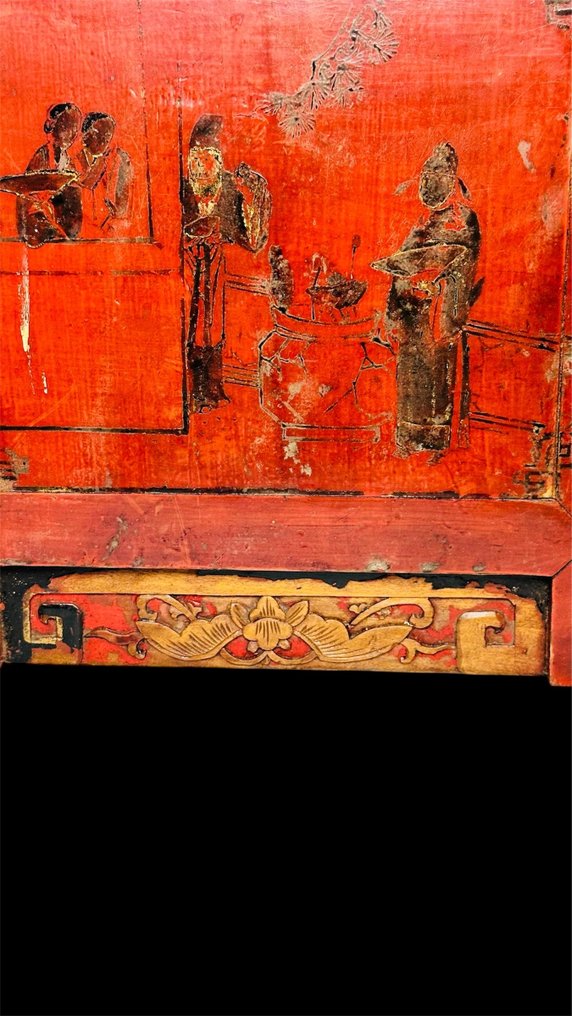 Par af lakkerede og forgyldte træpaneler. - Kina - Qing-dynastiet (1644-1911) #3.2