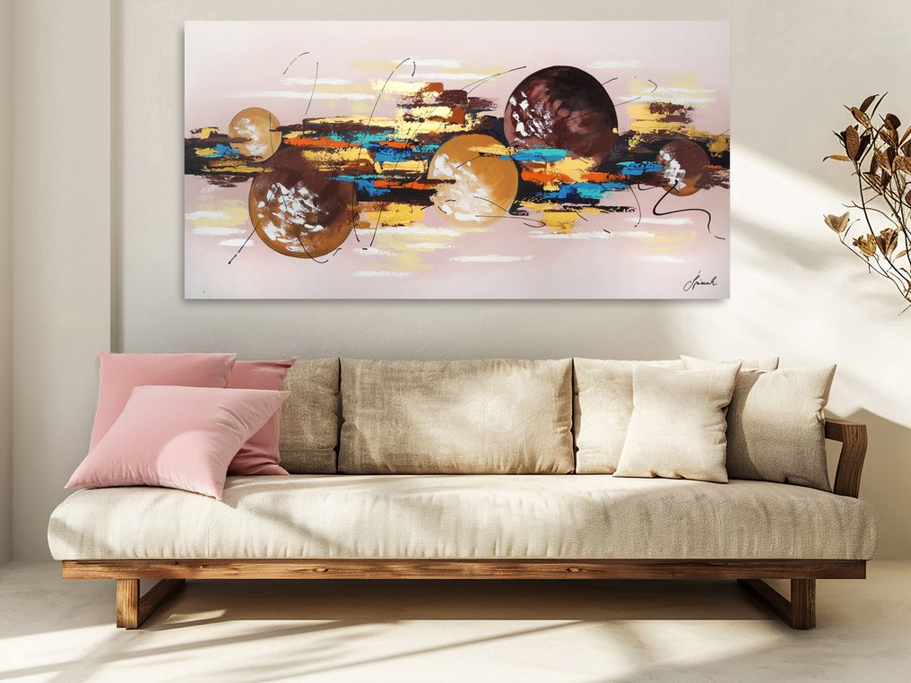 Monika Spiewak - Abstract - XXL - Oil Painting Stretched On The Frame - Ready To Hang - 1/1 Unique Piece #1.0