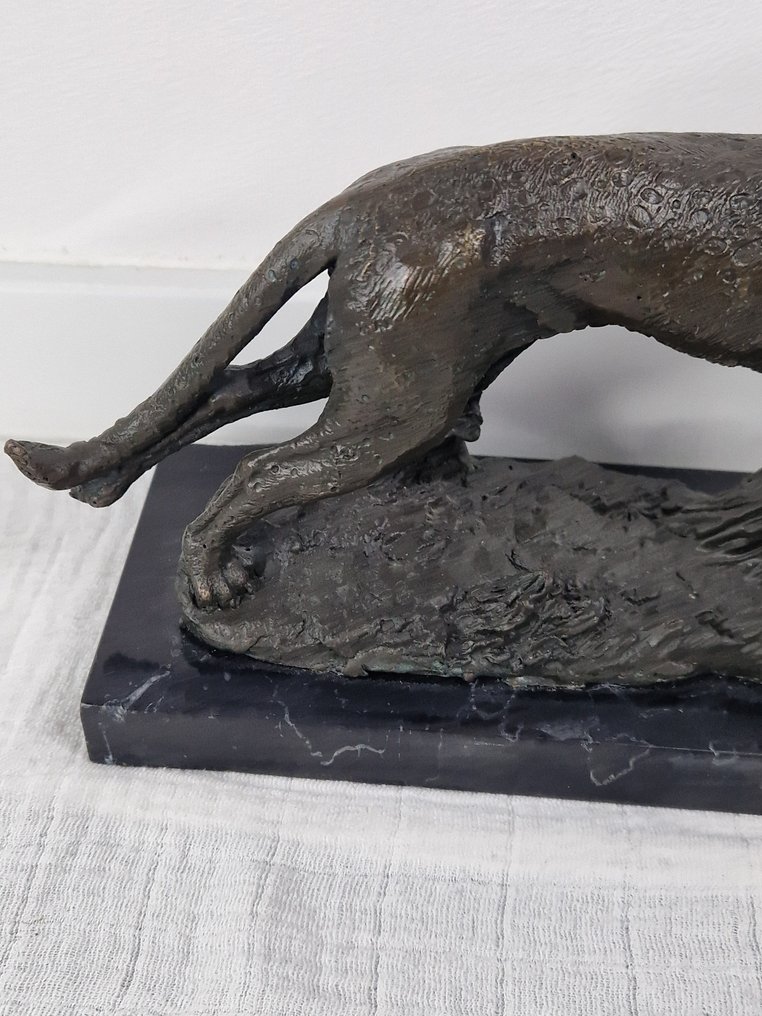 雕像, Panter - 2 kg - 16 cm - 青銅色, 大理石 - 1920 #3.2