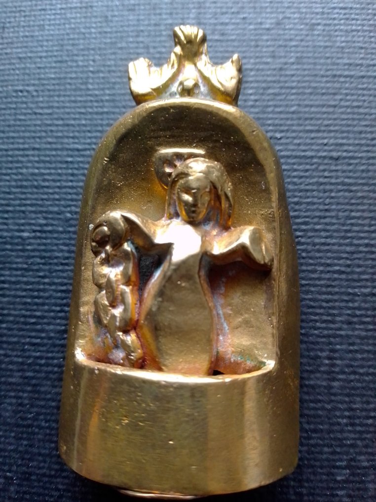 Line Vautrin - Γλυπτό, Paire de Broches à système - La descente du Saint Esprit - 5 cm - Ασημί, Μπρούντζος - 1950 #3.2