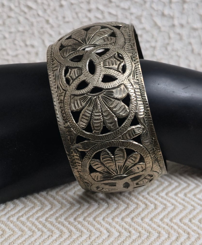 銀, 精美的金工工艺，巴洛克风格，手工制作，属于那个时代。收藏。 - 手鈪 #1.0