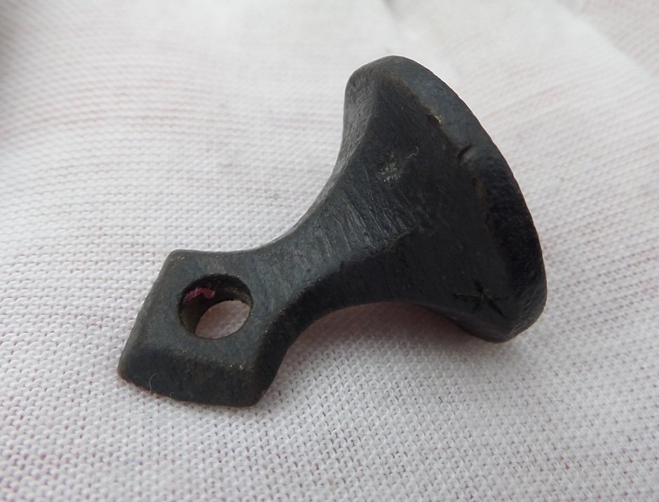 中世纪 黄铜色 来自巴黎的封印模具，带有大写字母‘F’ #1.0