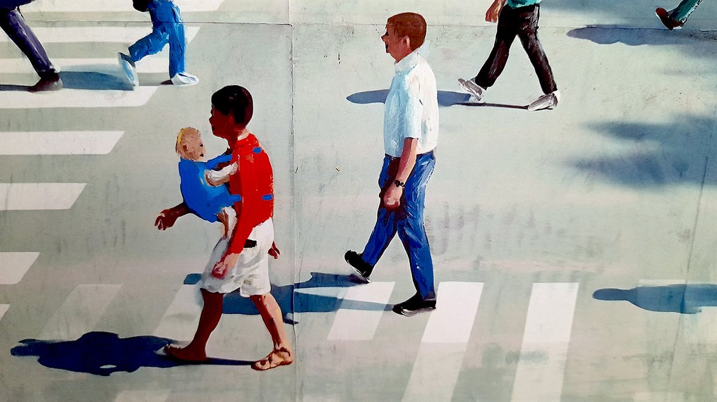 Giorgio Stocco - People walking 57- opera unica #1.0