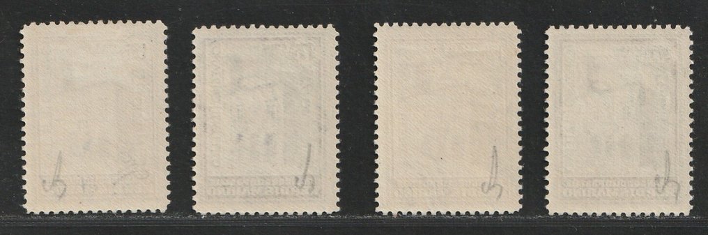 San Marino 1933 - Valore semi-classico migliore, set Congresso Filatelico con sovrapprezzo. - Sassone 176/179 #1.0