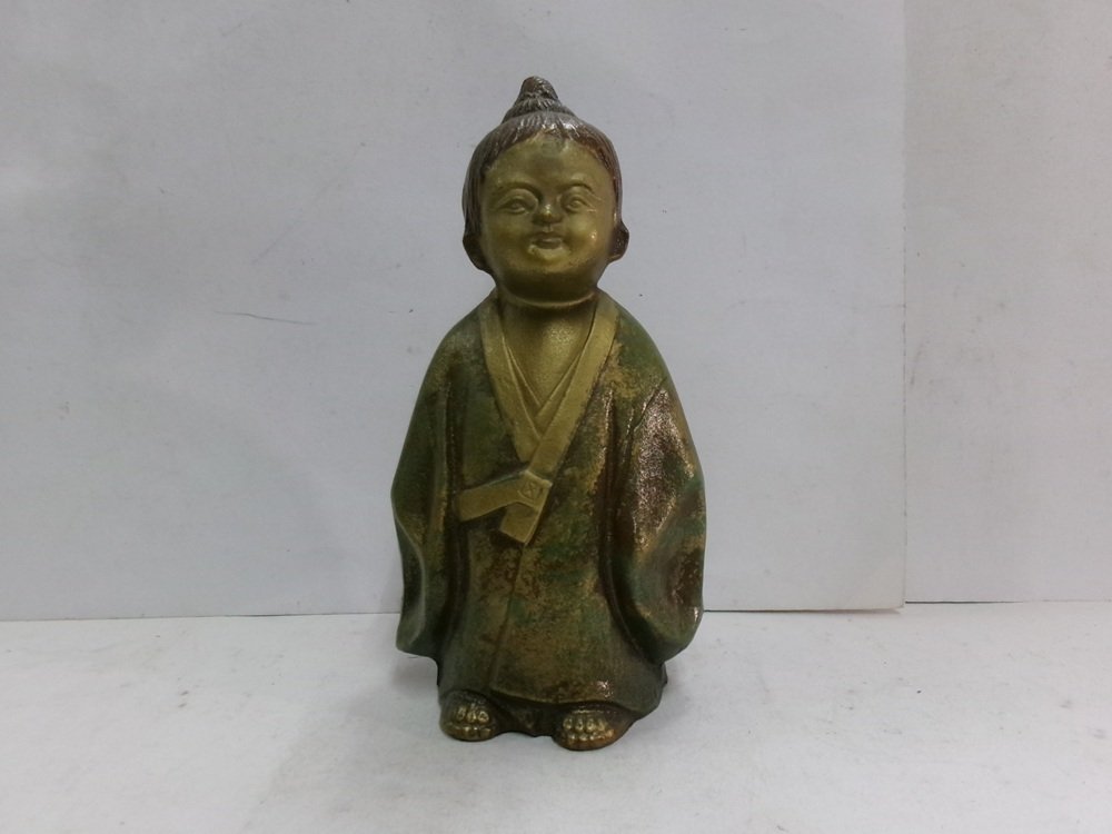 Iron (cast/wrought) Crafts: Selflessness apprentice to a priest 無我童子 - Japan - Shōwa period (1926-1989) #1.0