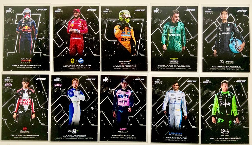 2025 Topps Formula 1 Max Verstappen, Lewis Hamilton All 57 cards Lights Out Complete set - Near Mint (NM) #1.0
