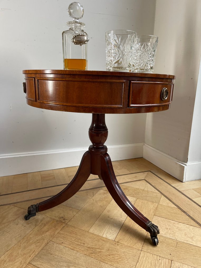 Lampebord - Drum Table - Mahogni - vinbord #2.1