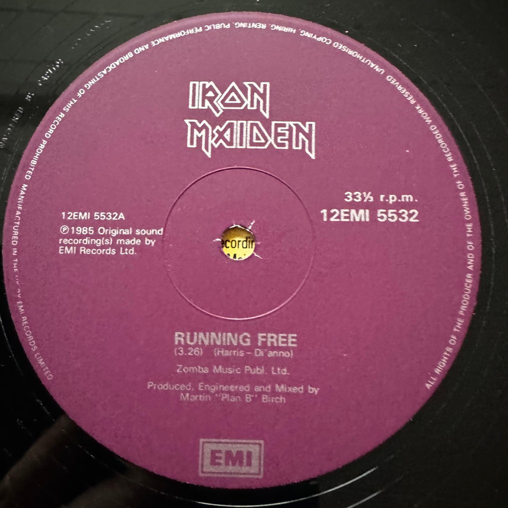 Iron Maiden - Running Free [UK first pressing] - 黑膠唱片 - 1985 #3.2