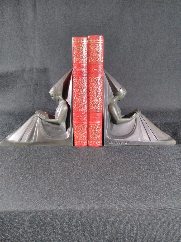 MAX LE VERRIER - Γλυπτό, Serre-livres art Déco - 15.5 cm - τακτικός - 1930 #3.2