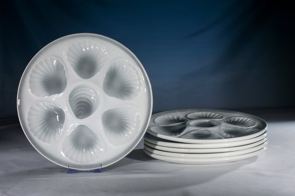 moulins des loups - Teller (6) - Keramik - Wunderschöne Austernborden #1.0