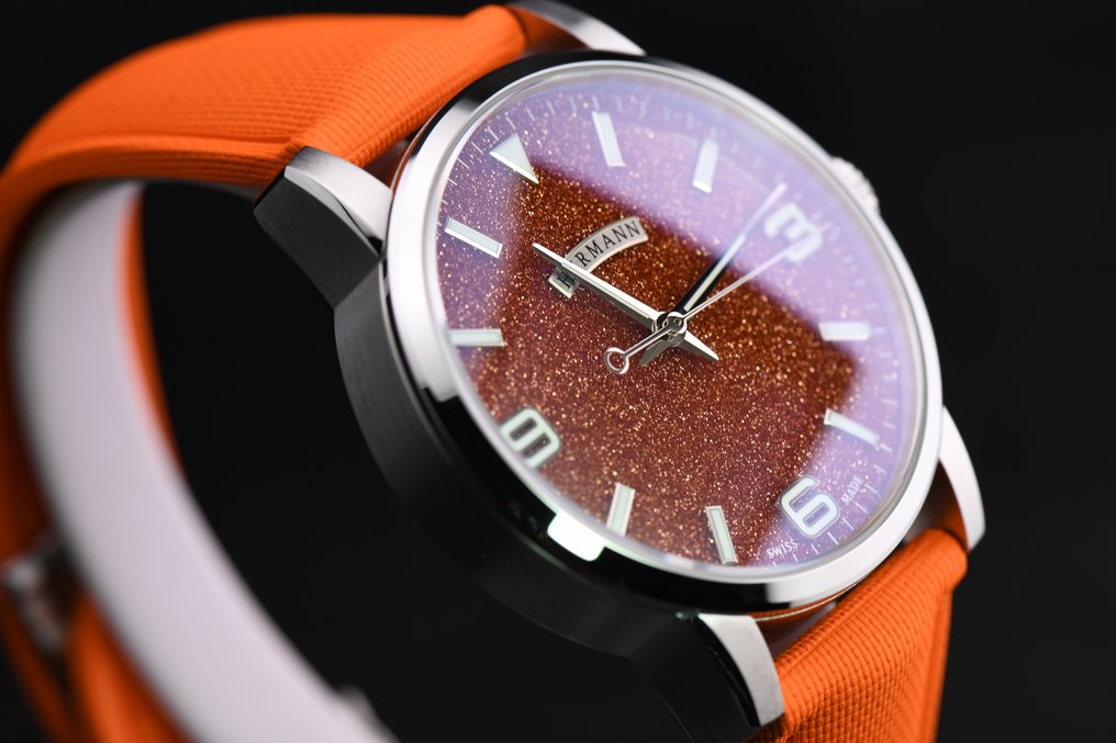 Hermann Stellar - Automatic Swiss Made - Aventurine Vermilion - New Full set - Mænd - 2025 #2.1