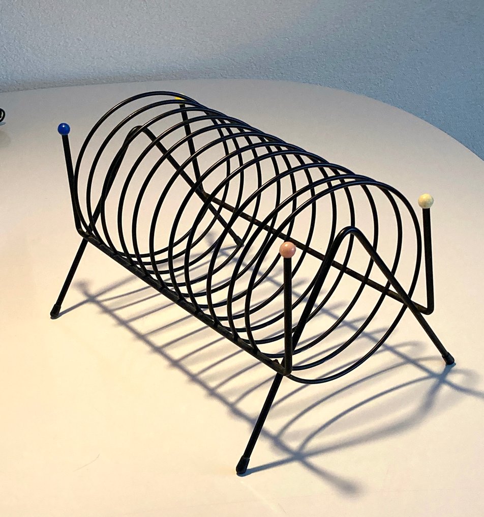 Pilastro - Plattenschrank - Schwarzer Metalldraht / geprüfter Kunststoff #1.0