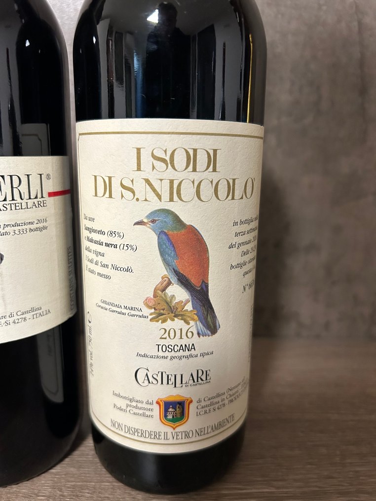 2016 Poggio ai Merli & 2016 I Sodi di S. Niccolo, Castellare di Castellina - Toscana IGT - 2 Flasker (0,75 L) #4.3