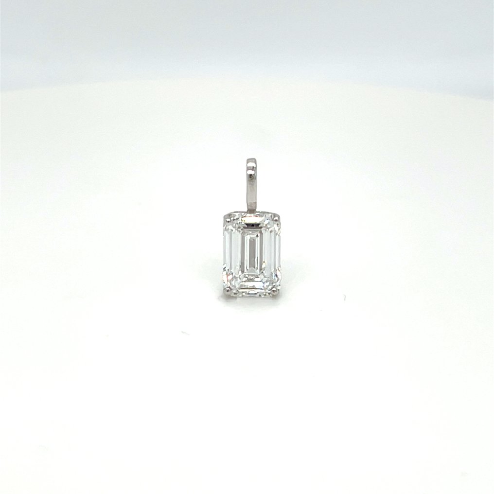 Ohne mindestpreis - Anhänger - 14 kt Weißgold -  1.01ct. tw. Diamant (Laborgezüchtet (Lab Grown)) #1.0