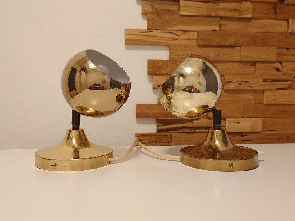 Lambert Rohrer - Vegglampe (2) - Type 101 - Messing - Øyeeplelamper #1.0