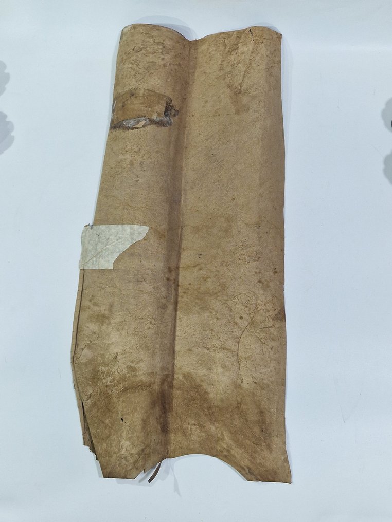 antique Torah scroll, a handwritten on leather - 1800 #4.3