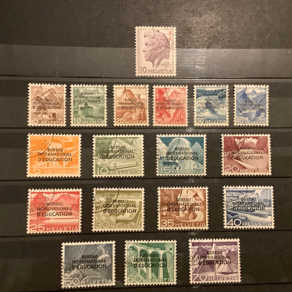 Ελβετία 1944/1950 - Σφραγίδες υπηρεσίας για το διεθνικό γραφείο για την εκπαίδευση. - Zumstein 1/39 #3.2