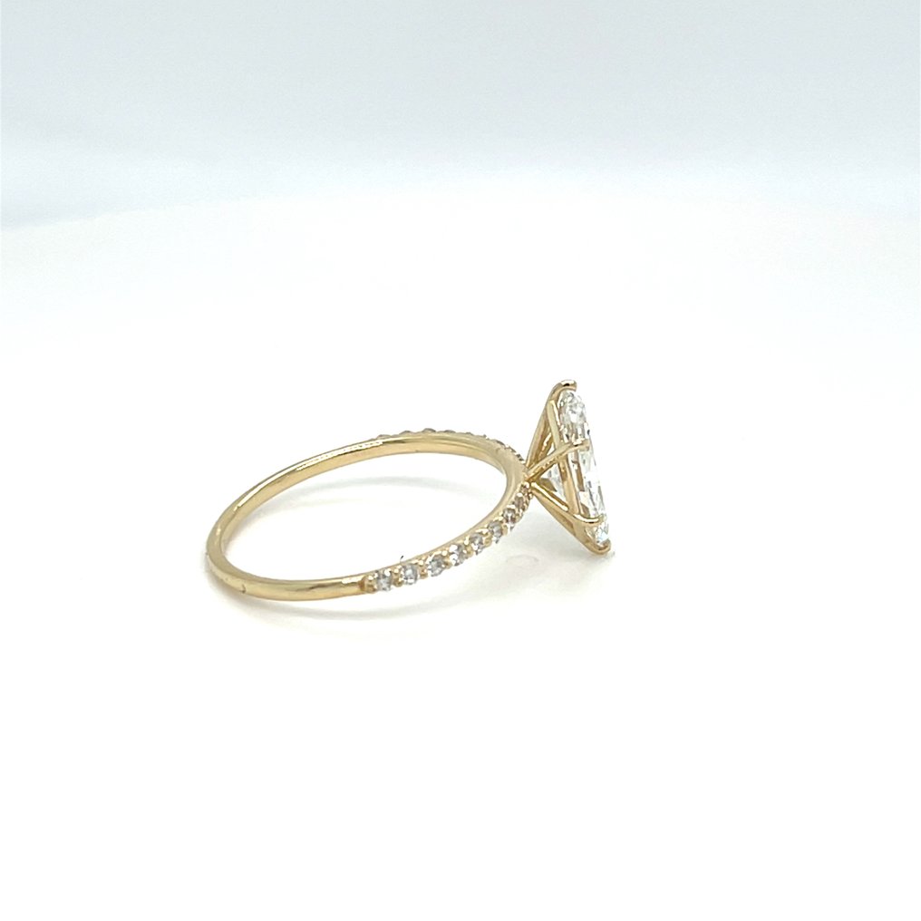 χωρίς τιμή ασφαλείας - Δαχτυλίδι - 14 καράτια Κίτρινο χρυσό - 1.24ct. tw. Διαμάντι (Εργαστηριακής καλλιέργειας) - Διαμάντι #3.2