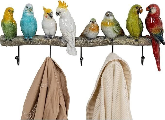 Kare Design - Coat rack - Resin, Metal - Exotic Birds #3.2