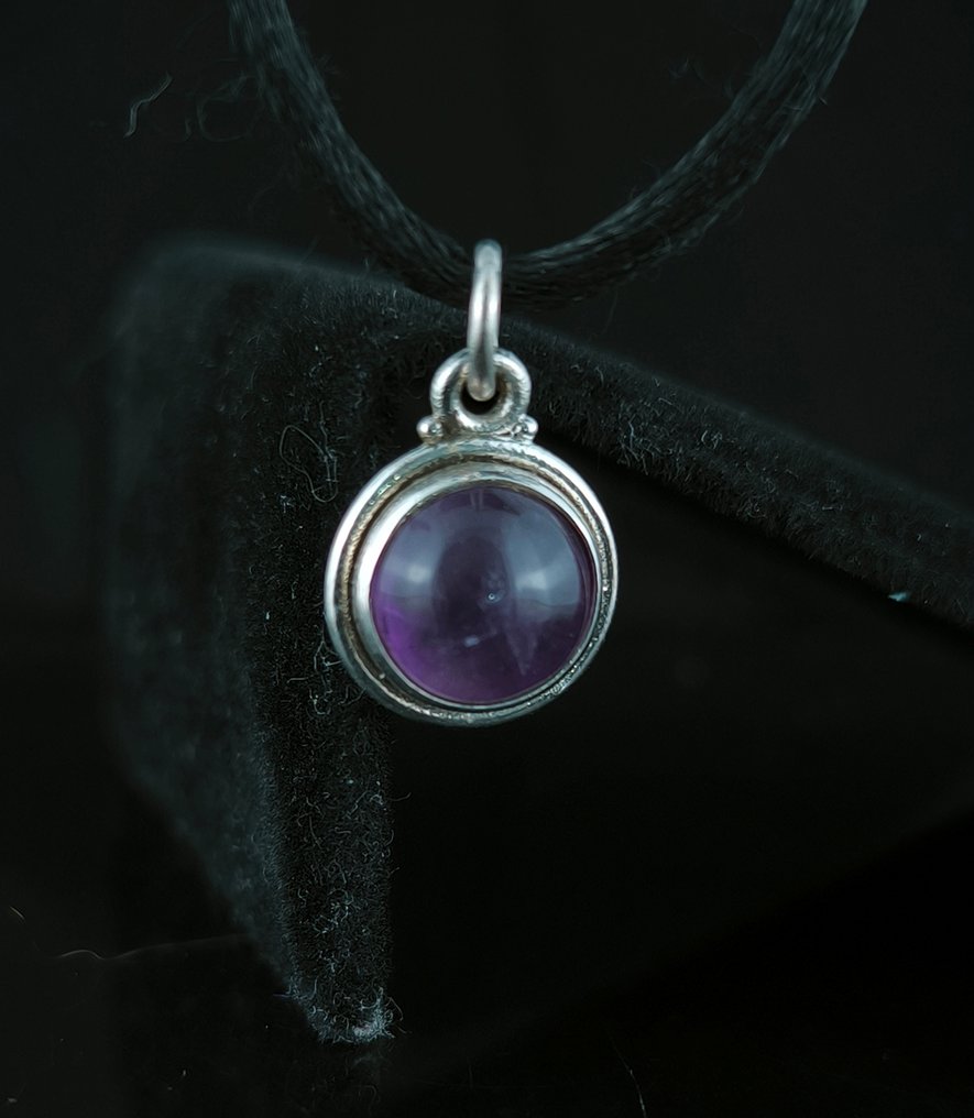 紫水晶 吊坠 - 高度: 20 mm - 宽度: 13 mm- 1.92 g - (1) #1.0